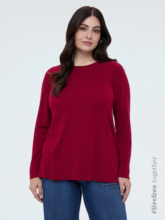 Fiorella Rubino Camiseta de cuello redondo en mezcla de viscosa