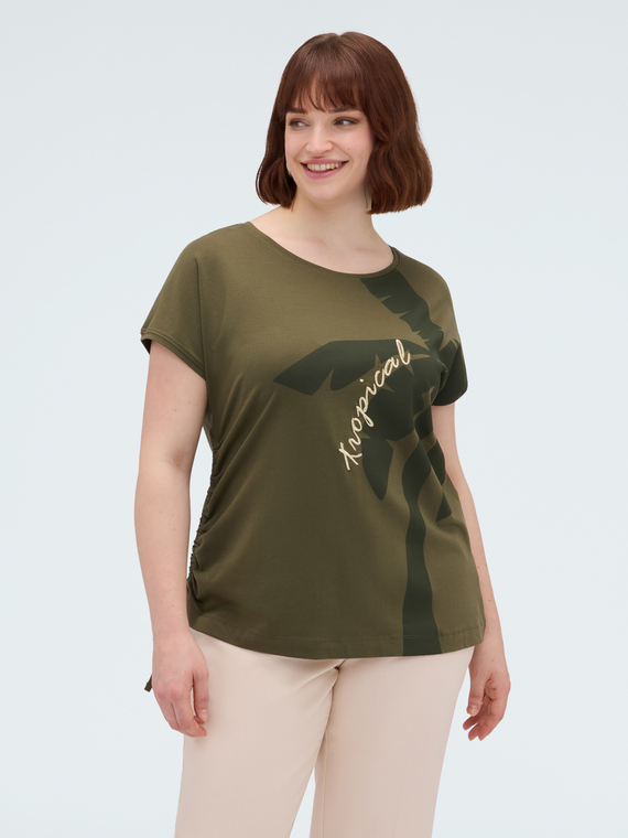 Fiorella Rubino Camiseta de jersey con estampado y bordado