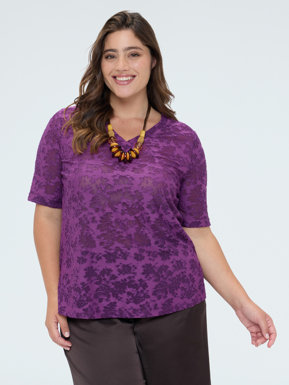 Fiorella Rubino Camiseta en jacquard con estampado