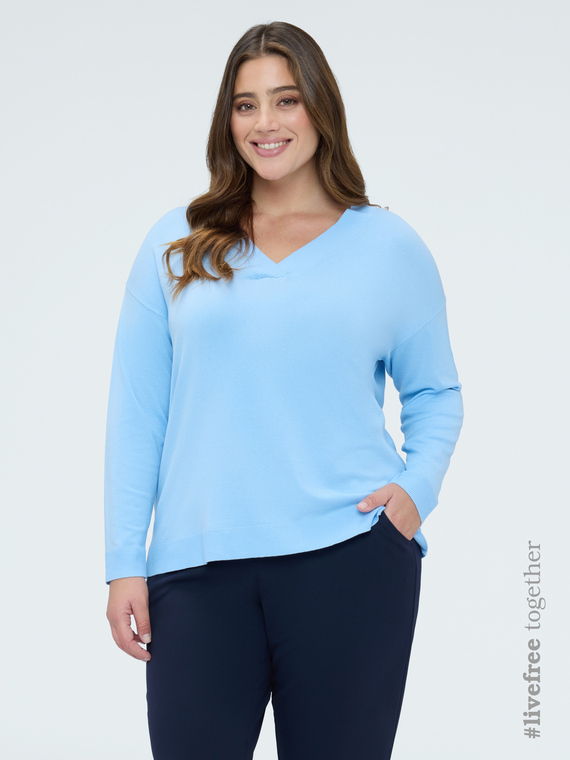 Fiorella Rubino Jersey escote en V en mezcla de viscosa