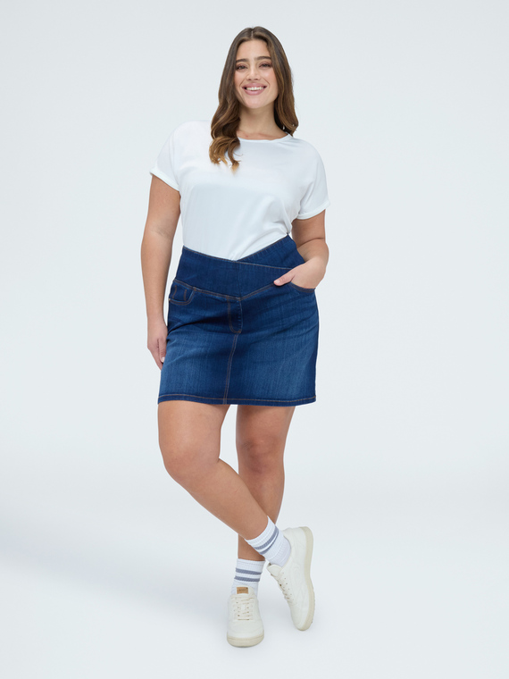 Fiorella Rubino Minifalda de denim línea A