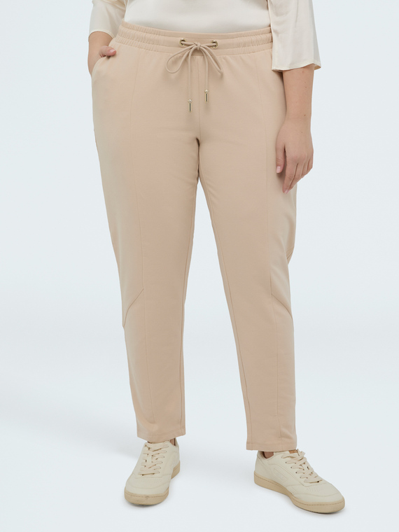 Fiorella Rubino Pantalones joggers de felpa con cordón