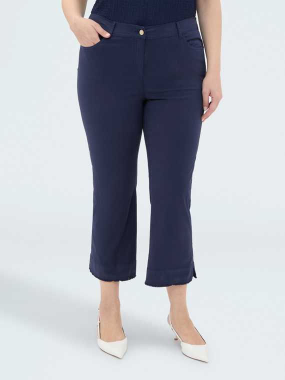 Fiorella Rubino Pantalones Kick Flare de algodón ligero