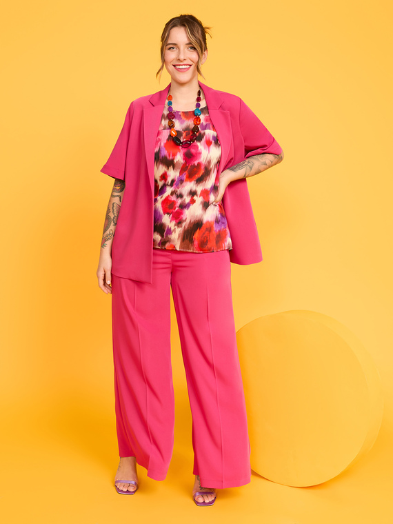 Fiorella Rubino Pantalones Wide Leg en tejido fluido