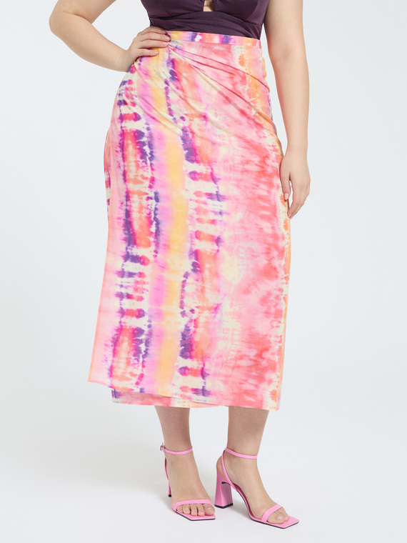 Fiorella Rubino Pareo de viscosa con estampado tie-dye