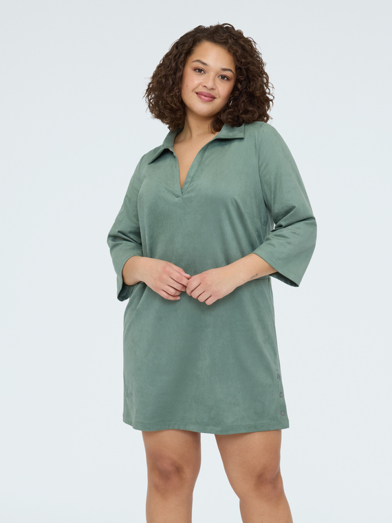 Fiorella Rubino Vestido soft touch corto con cuello polo