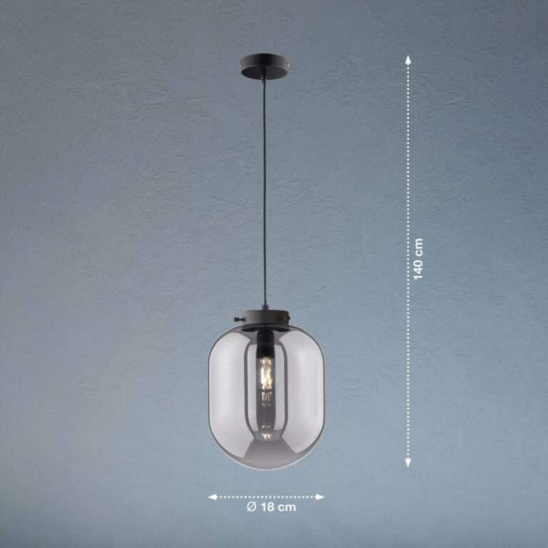 Fischer & HONSEL Lámpara colgante Regi, 1 luz, Ø 18 c