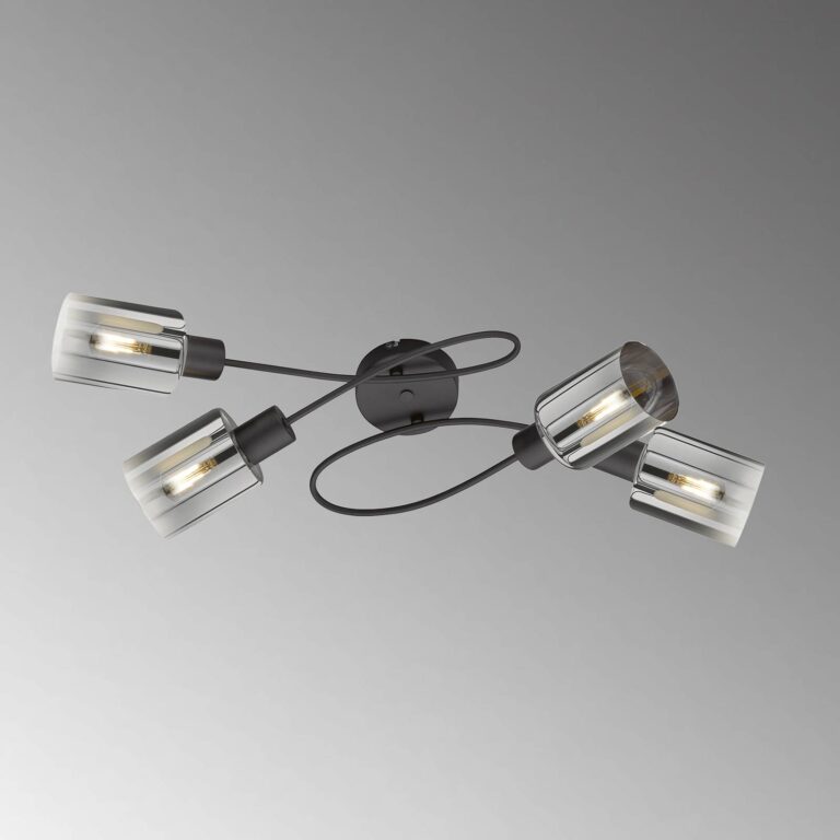 Fischer & HONSEL Plafón Iska con Armen, 4 luce