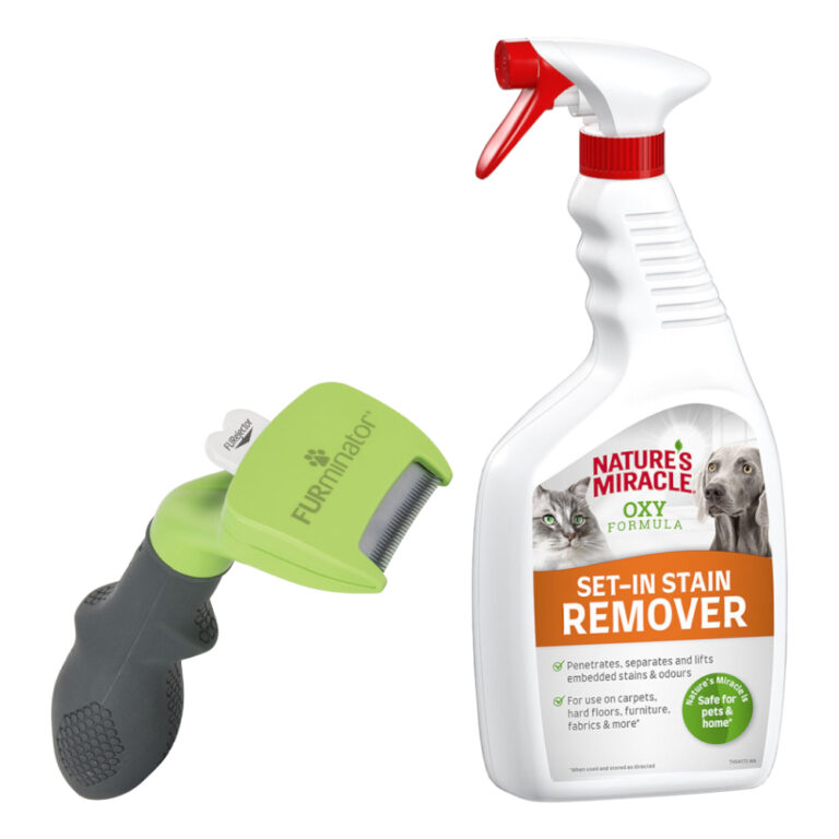 FURminator deShedding escarpidor para perros + Nature's Miracle 709 ml ¡gratis! - S: Perros pequeños - Pelo corto