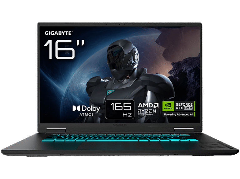 Gigabyte Portátil gaming - Gigabyte GAMING A16 3VHK3ES864SD, 16" WUXGA, AMD Ryzen™ 7 260, 32 GB RAM, 1 TB SSD, GeForce RTX™ 5060, Sin sistema operativ