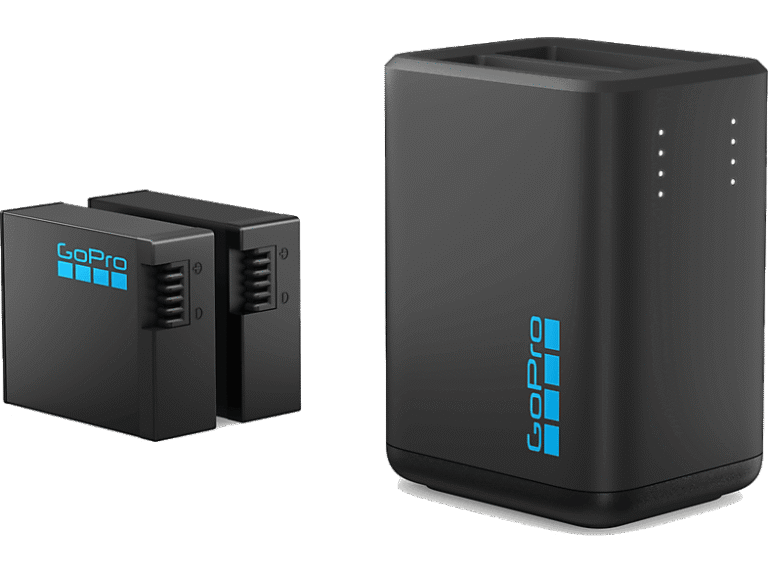 Gopro Cargador cámara deportiva - GoPro Dual Charger + Enduro, Cargados 2 baterías, Para Hero13 Black, Negro