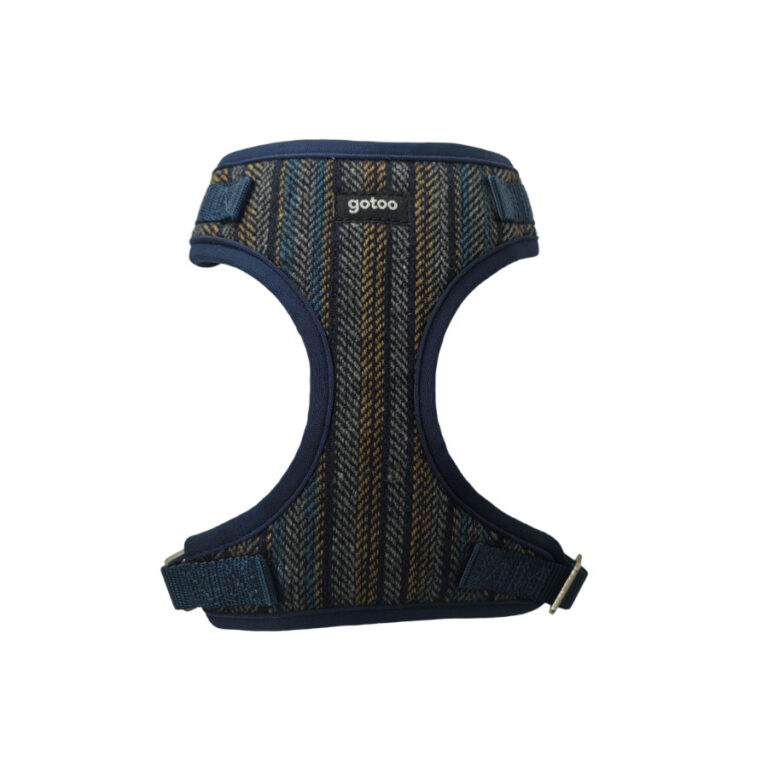 Gotoo Arnés tipo camiseta Tweed azul para perro