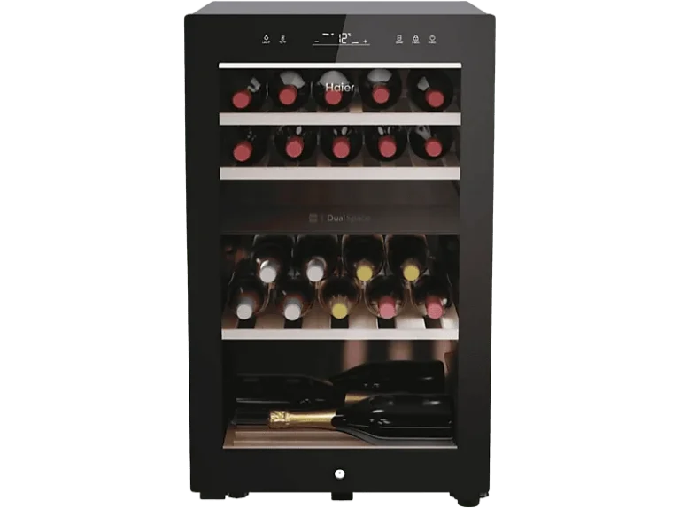 Haier REACONDICIONADO Seminuevo Funcional Vinoteca - Haier HWS42GDAU1, Temperatura 5º 20º, 42 botellas, 106 l, hOn App, Negro