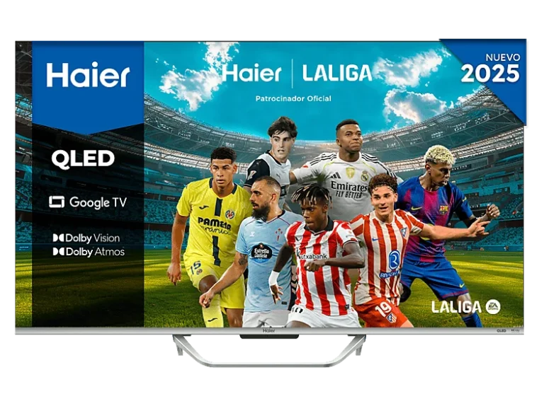 Haier TV QLED 65" - Haier Q80 Series H65Q80FUX, 4K HDR10, Google TV, Dolby Atmos, Gaming 120Hz, Plata