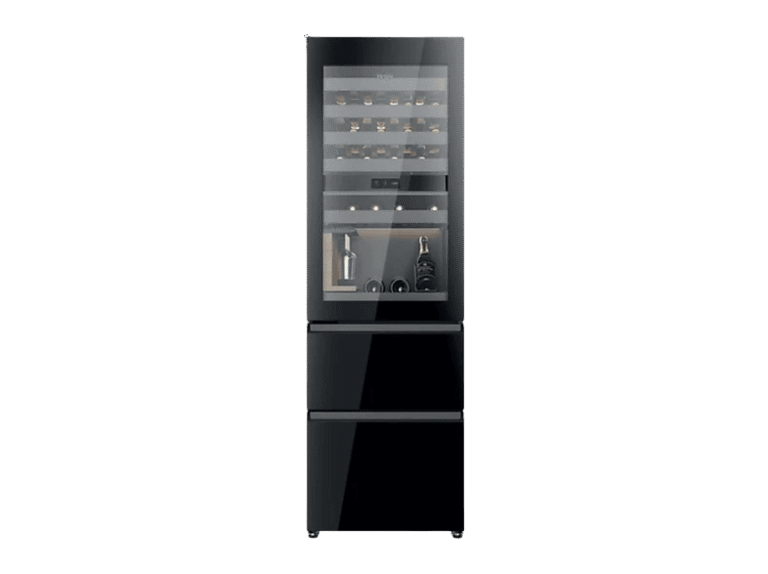 Haier Vinoteca integrable - Haier In-Vista , Total No Frost, Duo Cooling, Air Flow Natural System, 40 botellas, Negro
