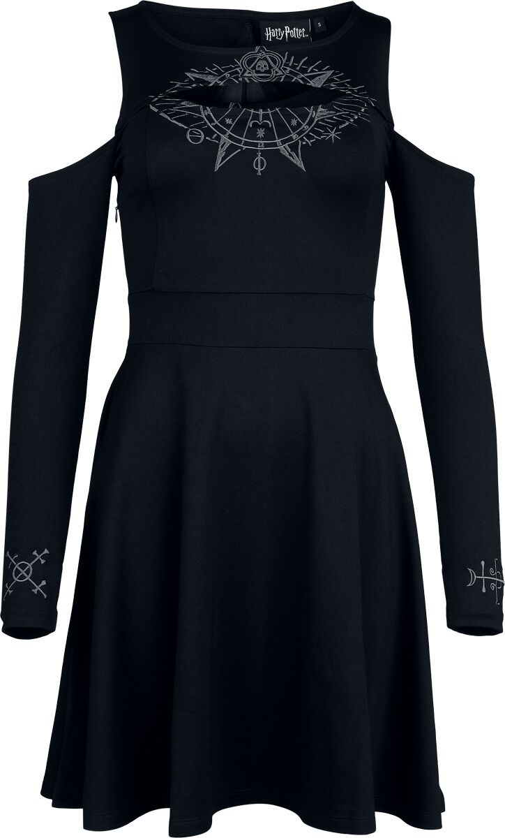 Harry Potter Vestidos de longitud media de Harry Potter - Deathly Hallows - S XXL - para Mujer - Negro