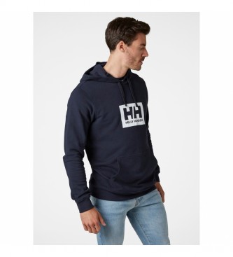 Helly Hansen para hombre. 53289 Sudadera HH Box Hoodie marino (S), Casual, Algodón, Manga larga