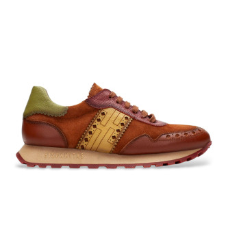 Hispanitas para mujer. Zapatillas de piel Iron multicolor (37), Plano, Cordones, Casua