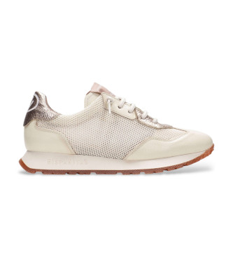 Hispanitas para mujer. Zapatillas Kansas beige (36), Piel, 3 a 5cm, Cordones, Casua
