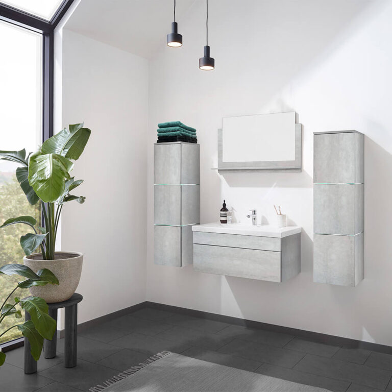Home Deluxe Conjunto de muebles de cuarto de baño WANGEROOGE BIG XL - Gri