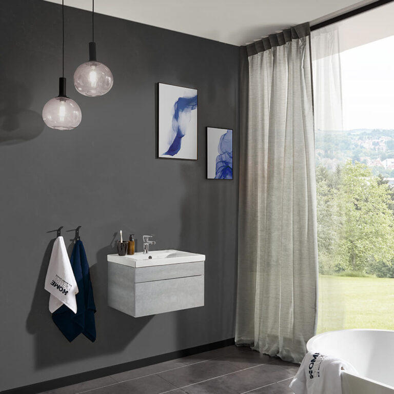 Home Deluxe Conjunto de muebles de cuarto de baño WANGEROOGE S - Gri
