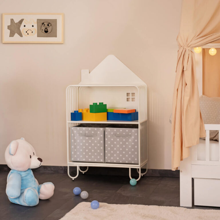 Home Deluxe Estantería infantil metálica magnética TODO S - Blanco