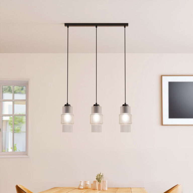 Home Deluxe Lámpara colgante de cristal YUKI - Transparente