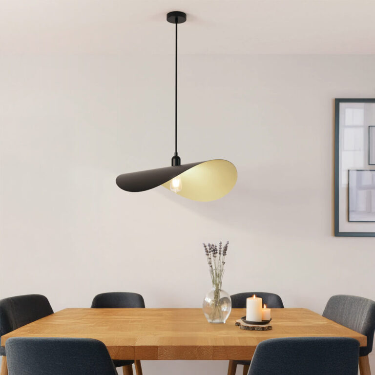 Home Deluxe Lámpara colgante de diseño RONA - negro/oro