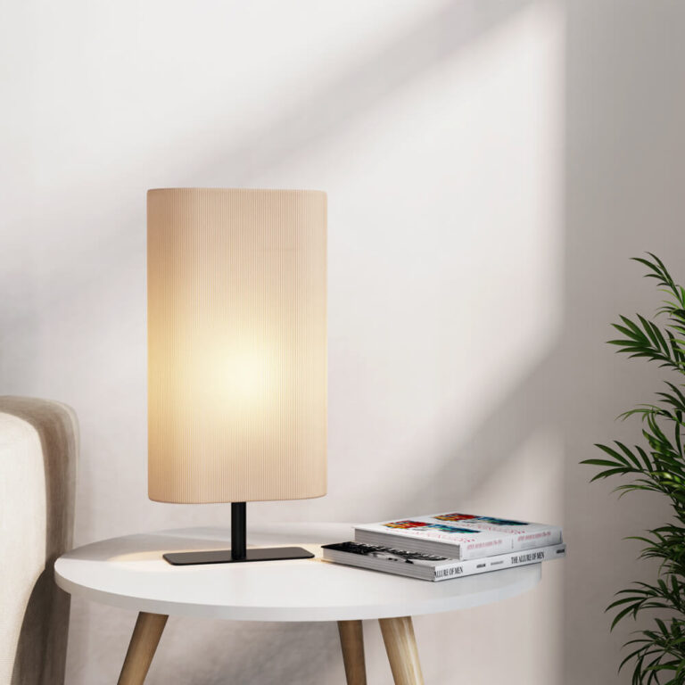 Home Deluxe Lámpara de mesa SUKO grande - Beige