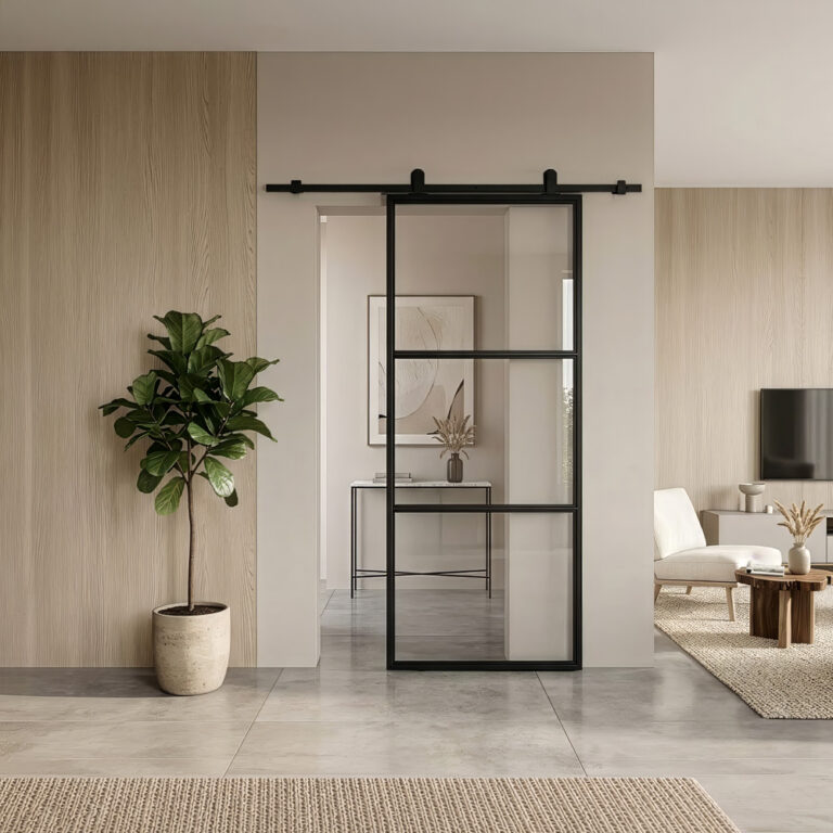 Home Deluxe Puerta corredera de cristal STELLAR - 205 x 90 cm cristal transparente