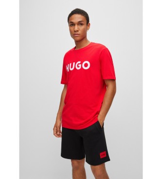 HUGO para hombre. 50467556 Camiseta Dulivio rojo (M), Casual, Algodón, Manga corta, Sostenible