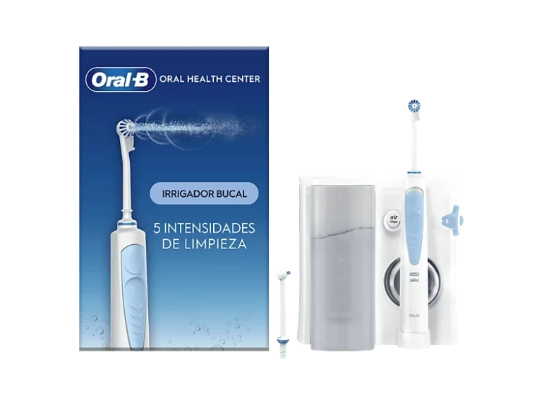Irrigador - Oral-B Bucal, Tecnología Oxyjet, 5 niveles de presión agua, 4 tipos chorro, 1 Cabezal Waterjet