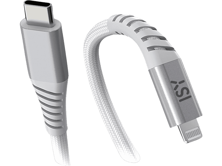 Isy Cable USB-C a Lightning -ISY ICN-5000-WT-CL, De Lightning, 2 m, 12W, Blanco