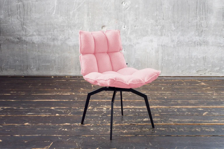Kawola silla de comedor BARO silla giratoria tela rosa