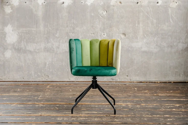 Kawola Silla de comedor KAWOLA JADA, silla giratoria de terciopelo verde