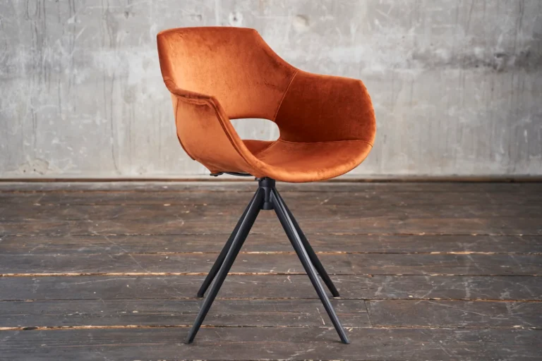 Kawola Silla KAWOLA ZAJA, silla de comedor giratoria de terciopelo, color coñac