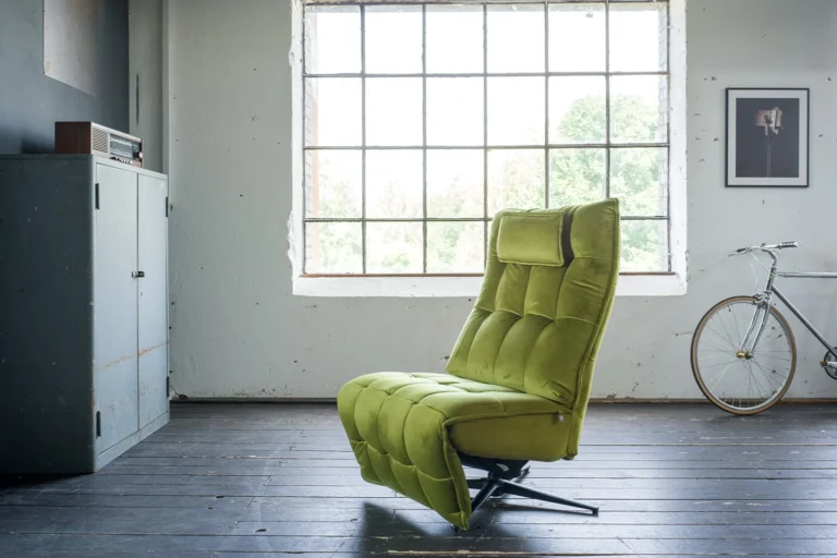 Kawola Sillón KAWOLA MIKO, sillón reclinable giratorio, terciopelo verde