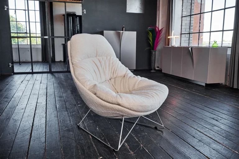 Kawola Sillón reclinable KAWOLA AVON de tela beige