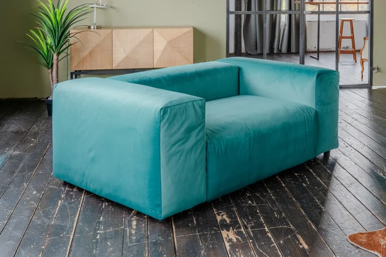 Kawola Sofá de dos plazas MIA Sillón modular, juego de 4 piezas. Terciopelo verde