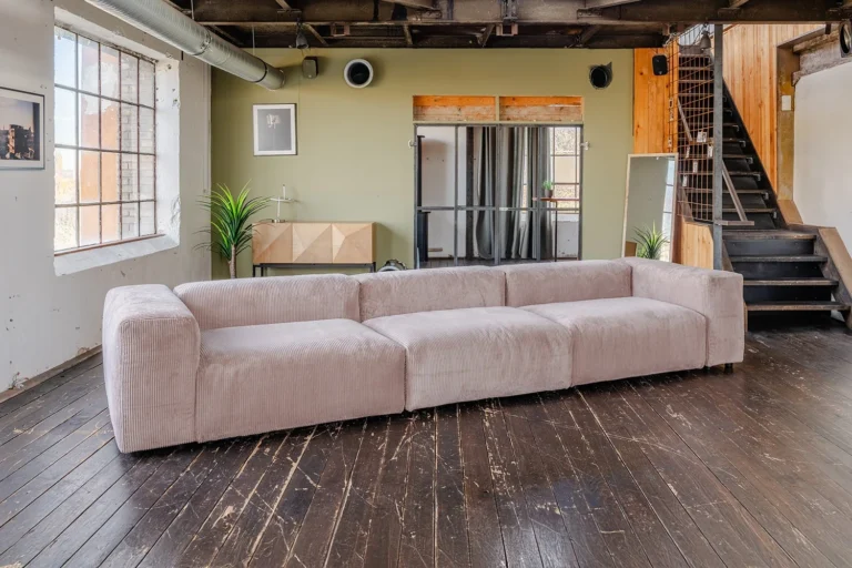 Kawola Sofá KAWOLA MIA, sofá modular de 8 piezas, de pana color topo