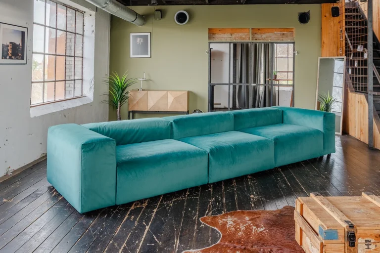Kawola Sofá KAWOLA MIA, sofá modular de 8 piezas, terciopelo verde