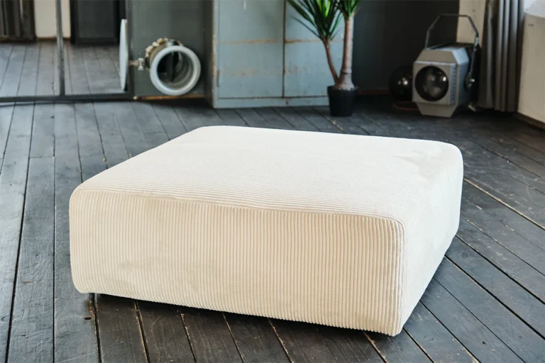 Kawola WIOLO SOFT Puf elemento de asiento para sofá modular Pana crema blanco