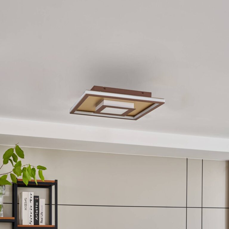 Lámpara de techo LED Pekela de Lindby, angular, 40 c