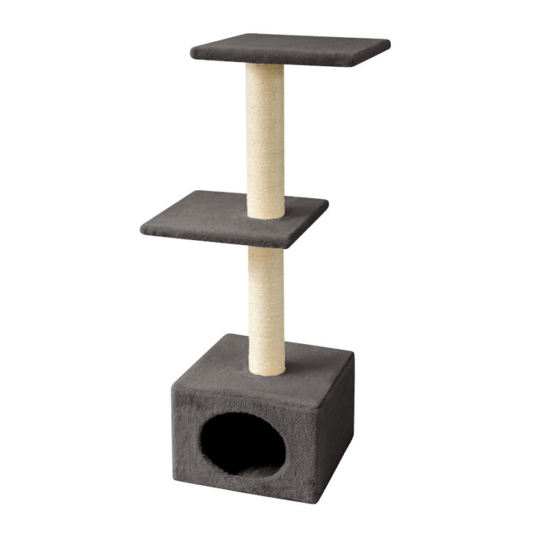 Leeby Colette torre rascador con cama nido gris para gato