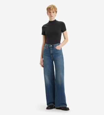 Levi's para mujer. A6081-0012 Jeans Ribcage Wide Leg azul (25/32), Casual, Algodón, Deni