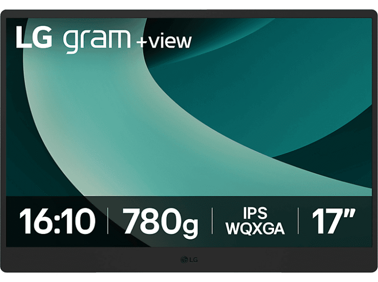 LG Monitor portátil - LG 17MT70, 17" WQXGA, 60 Hz, 5 ms, IPS, 2x USB-C, Compatible con PC y smartphones, Gri