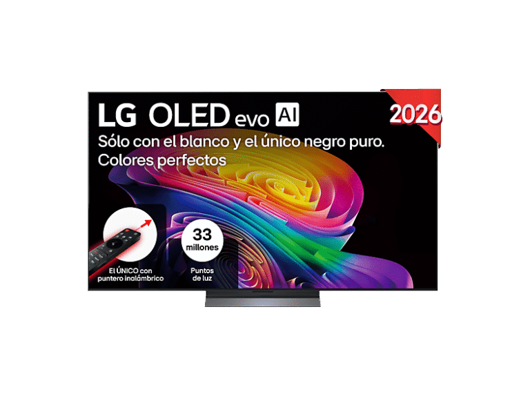 LG TV OLED 65" - LG OLED65C65LA, evo 4K, Procesador Inteligente α11 AI Processor 4K Gen3, Smart TV, DVB-T2 (H.265), Negro