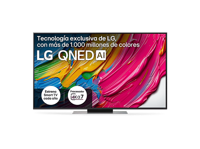 LG TV QNED 55" - LG 55QNED81A6A, UHD 4K, Procesador Inteligente α7 AI Processor 4K Gen8, Smart TV, DVB-T2 (H.265), Negro