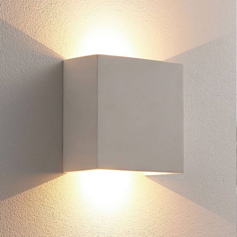 Lindby Anneke - Aplique LED angular de escayola