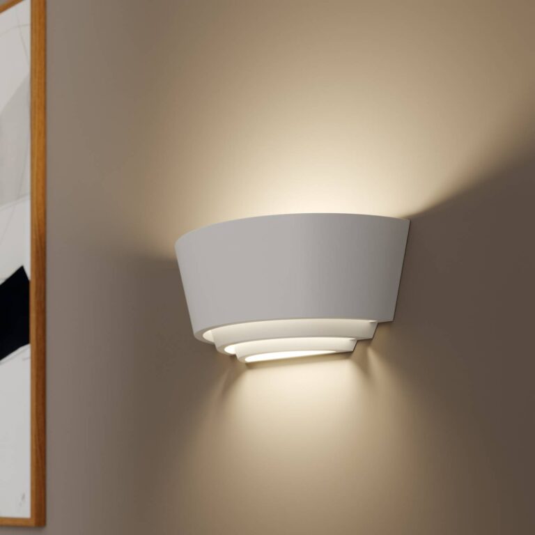 Lindby Aplique Azriel, blanco, semicircular, 3 nivele